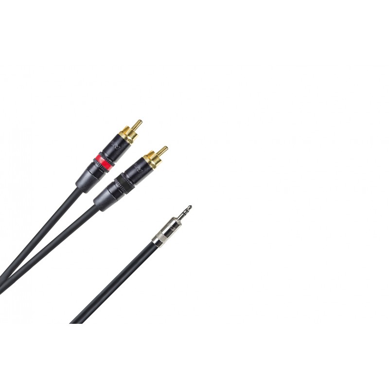 DCU Tecnologic Câble Audio Pro Jack 3.5 Stéréo Mâle à 2 x RCA Mâle DCU Tecnologic Câble Audio Pro Jack 3.5 Stéréo Mâle à 2 x RCA Mâle