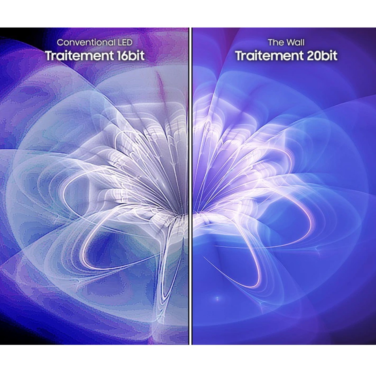 Couleurs parfaitement cartographiées et contraste précis